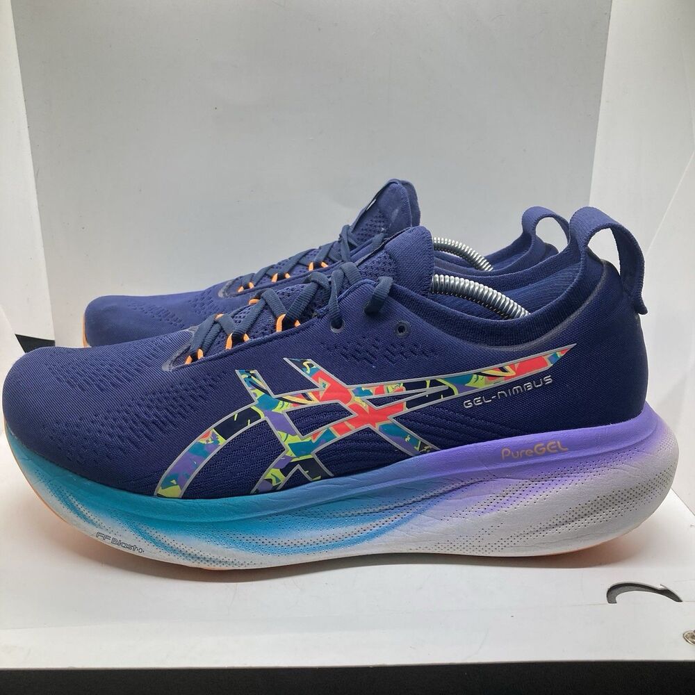 ASICS Men’s Gel Nimbus 25 Mens 11.5 Blue Running Shoes Sneakers 1011B619
